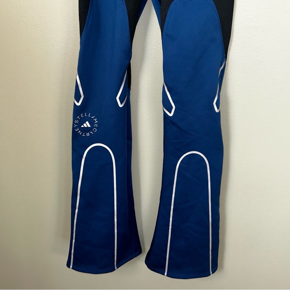 ADIDAS BY STELLA MCCARTNEY Knitmix Flare Leggings xs blue moto‎ pants - Picture 7 of 14